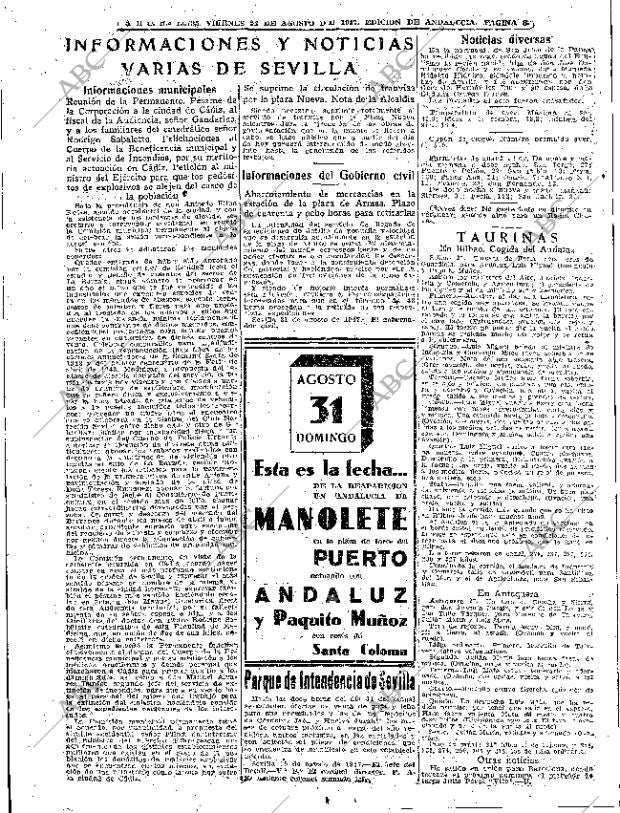 ABC SEVILLA 22-08-1947 página 8