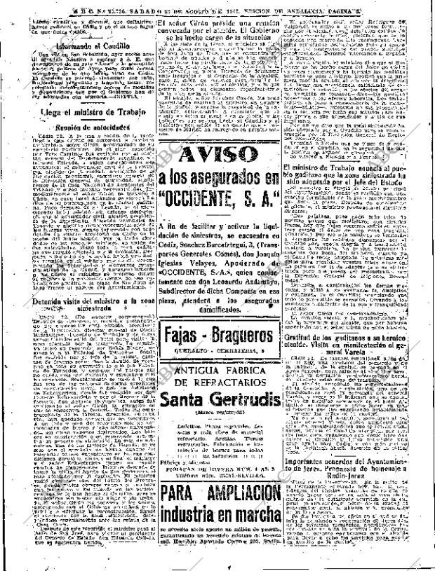 ABC SEVILLA 23-08-1947 página 6