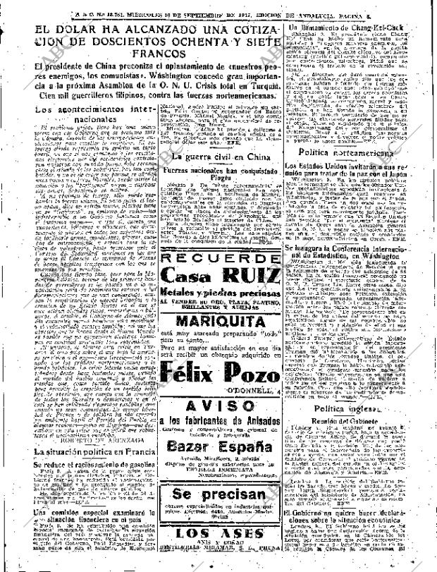 ABC SEVILLA 10-09-1947 página 5