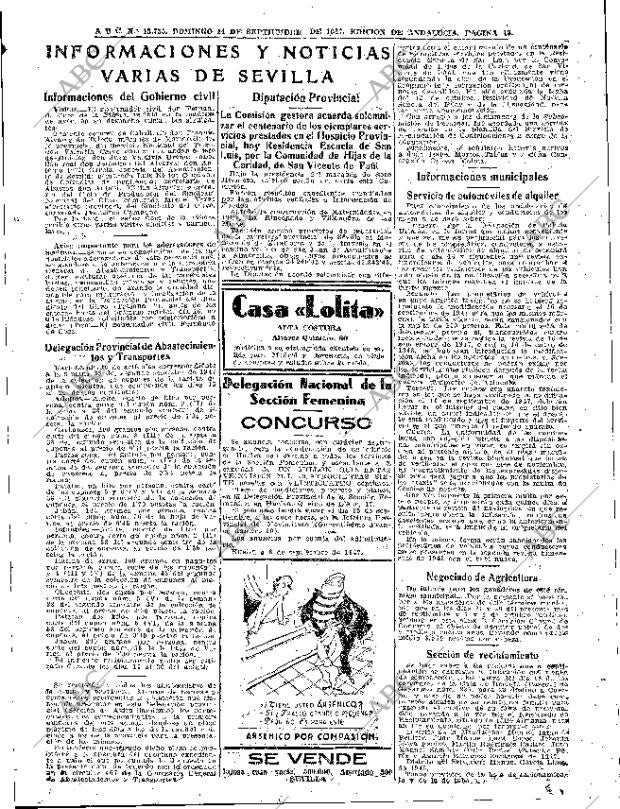 ABC SEVILLA 14-09-1947 página 13
