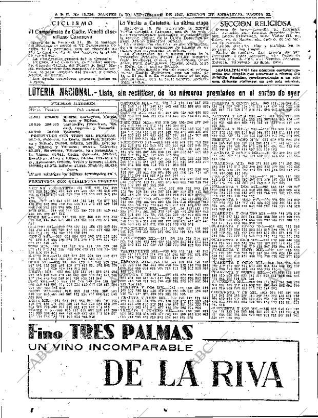 ABC SEVILLA 16-09-1947 página 12