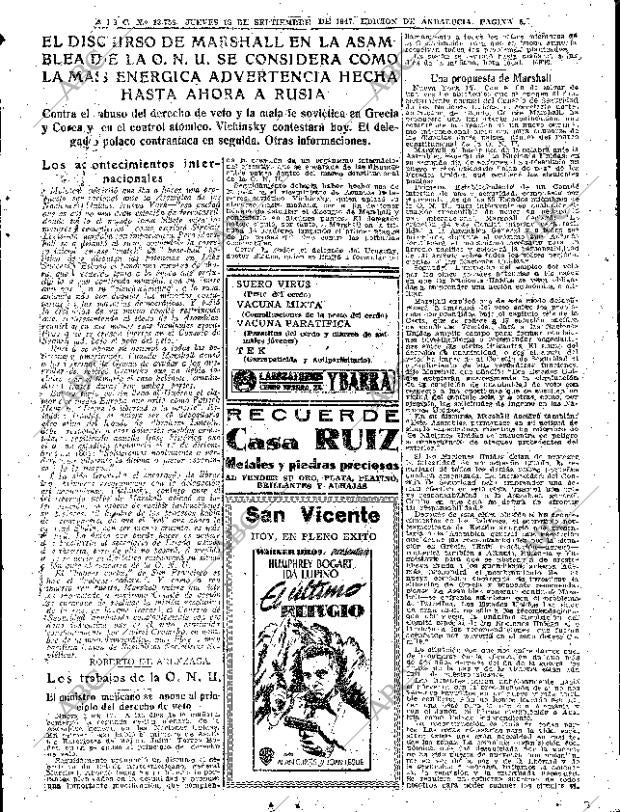 ABC SEVILLA 18-09-1947 página 5