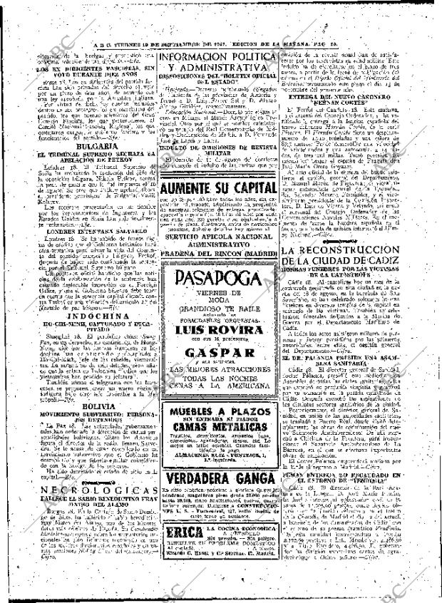 ABC MADRID 19-09-1947 página 10