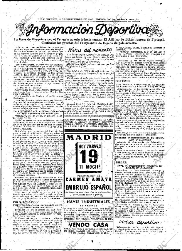 ABC MADRID 19-09-1947 página 13