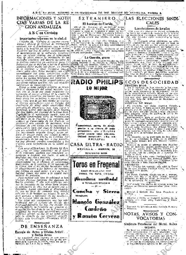ABC SEVILLA 19-09-1947 página 6