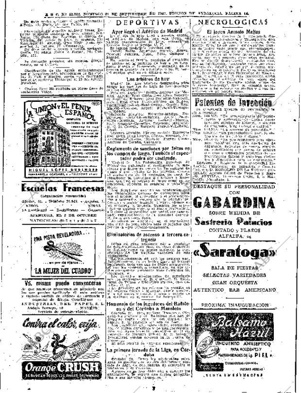 ABC SEVILLA 21-09-1947 página 14