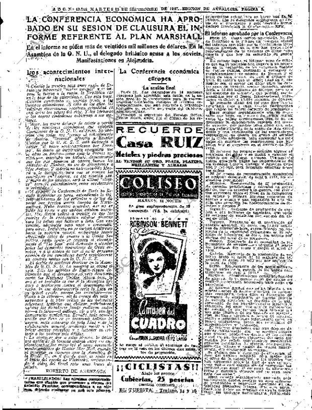 ABC SEVILLA 23-09-1947 página 5