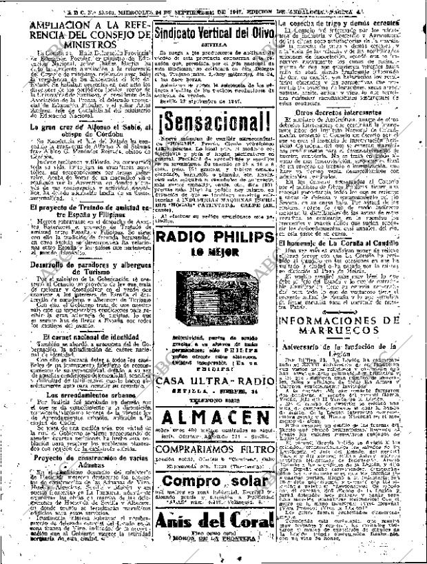 ABC SEVILLA 24-09-1947 página 4