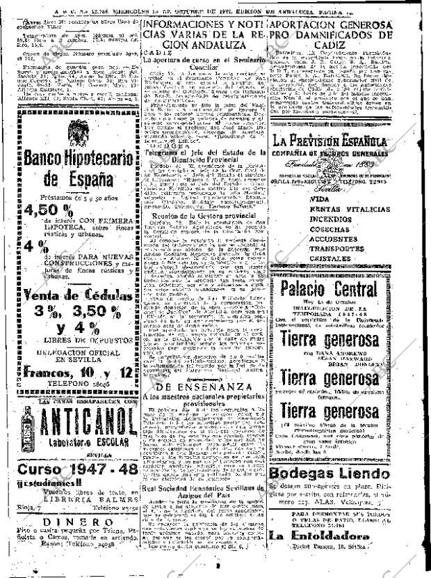 ABC SEVILLA 01-10-1947 página 10