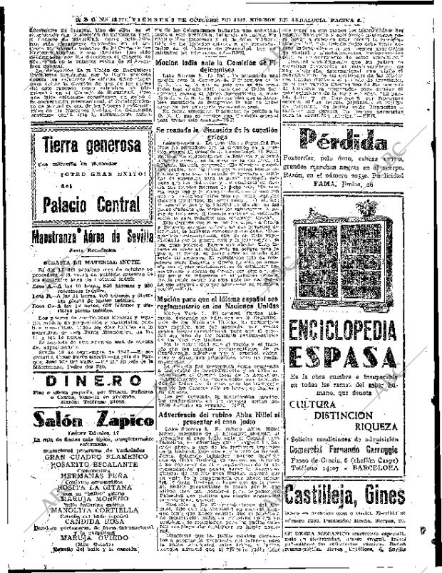 ABC SEVILLA 03-10-1947 página 6