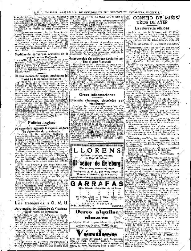 ABC SEVILLA 11-10-1947 página 6