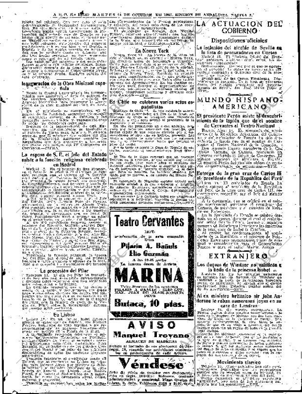 ABC SEVILLA 14-10-1947 página 5