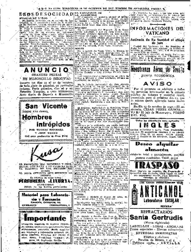 ABC SEVILLA 15-10-1947 página 8