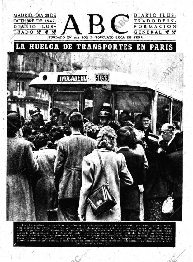 ABC MADRID 23-10-1947 página 1