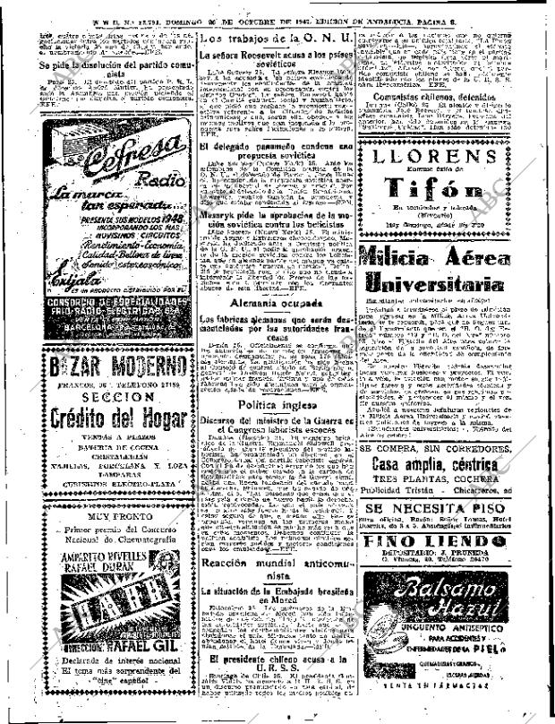 ABC SEVILLA 26-10-1947 página 8