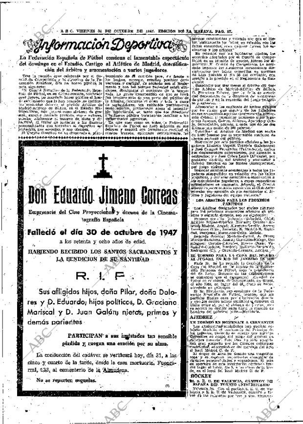 ABC MADRID 31-10-1947 página 17