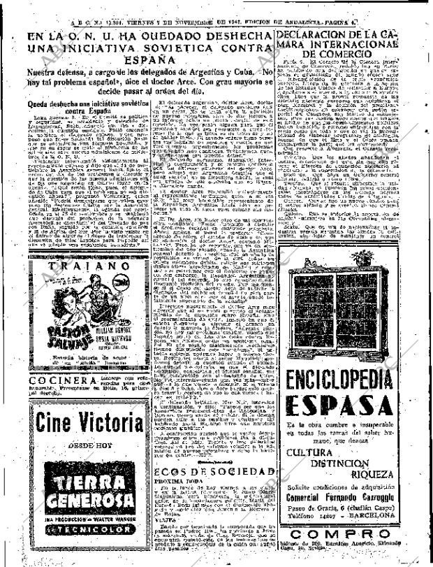 ABC SEVILLA 07-11-1947 página 4