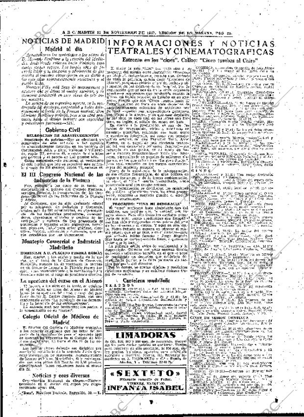 ABC MADRID 11-11-1947 página 23
