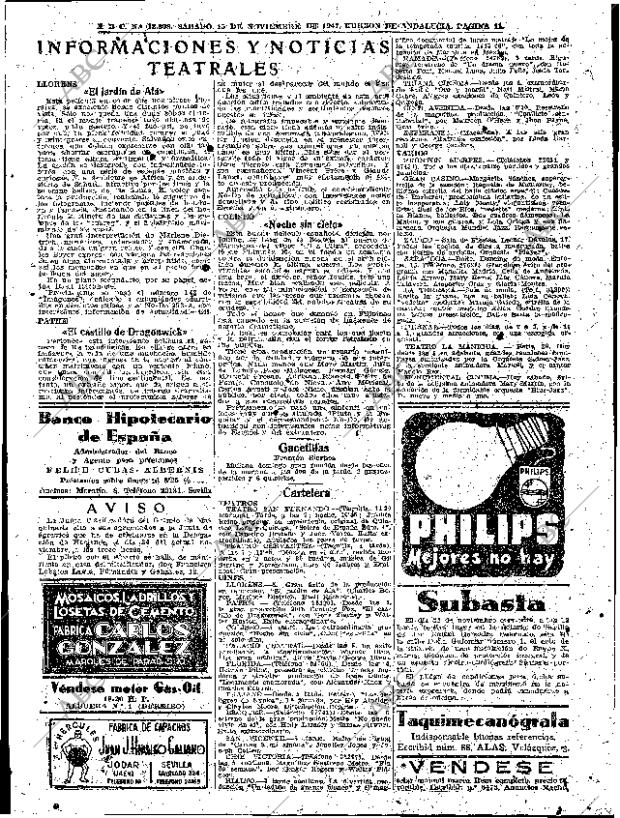 ABC SEVILLA 15-11-1947 página 11