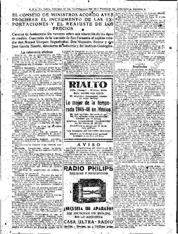 ABC SEVILLA 15-11-1947 página 4