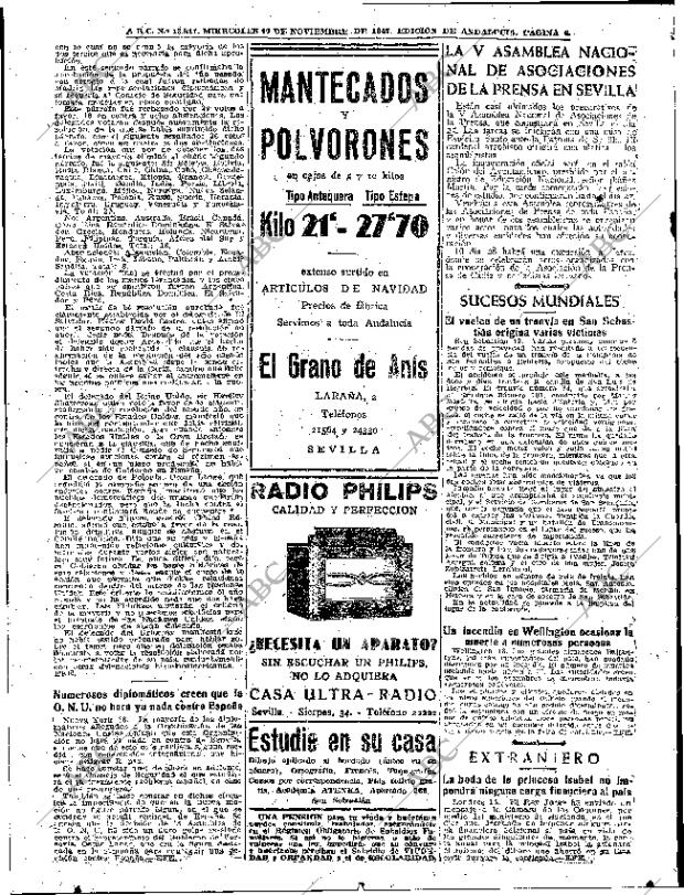 ABC SEVILLA 19-11-1947 página 6