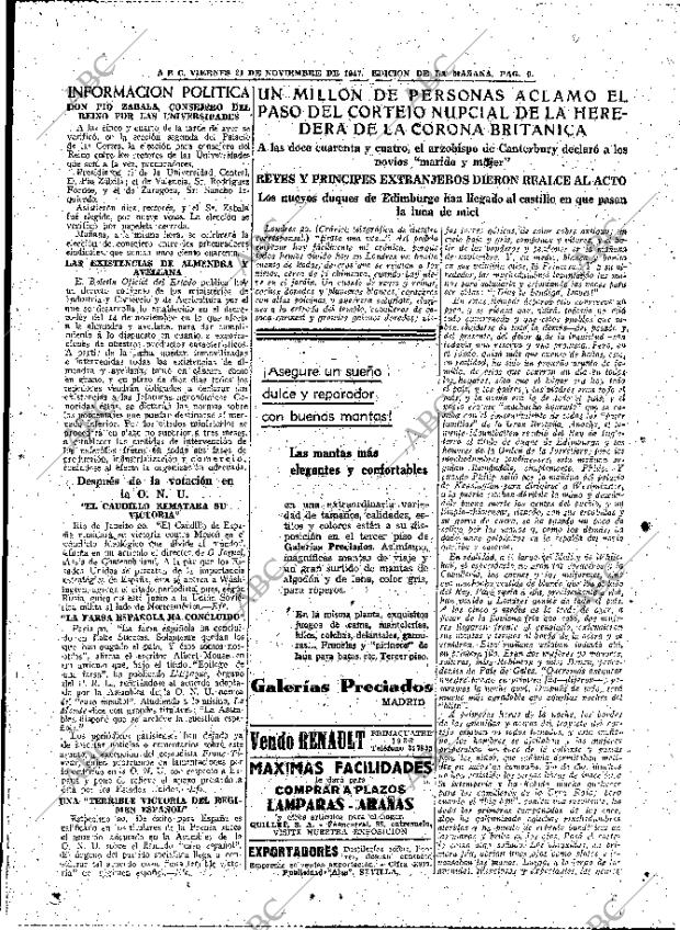 ABC MADRID 21-11-1947 página 9