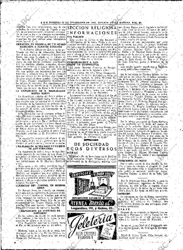 ABC MADRID 23-11-1947 página 20