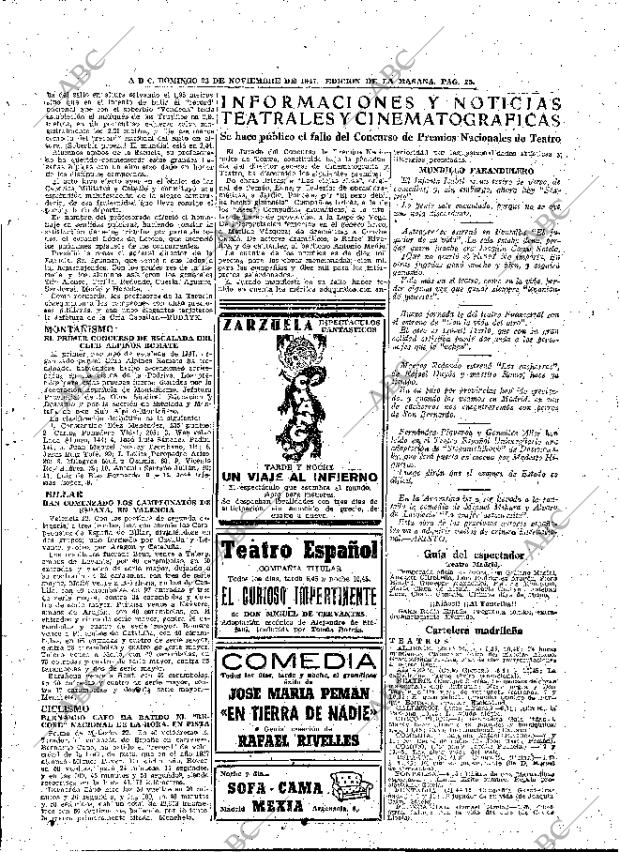 ABC MADRID 23-11-1947 página 25