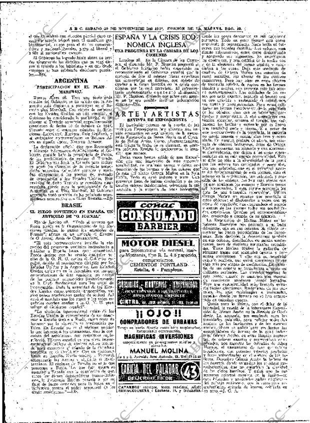 ABC MADRID 29-11-1947 página 10
