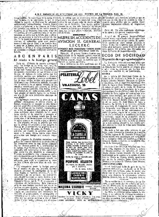 ABC MADRID 29-11-1947 página 14
