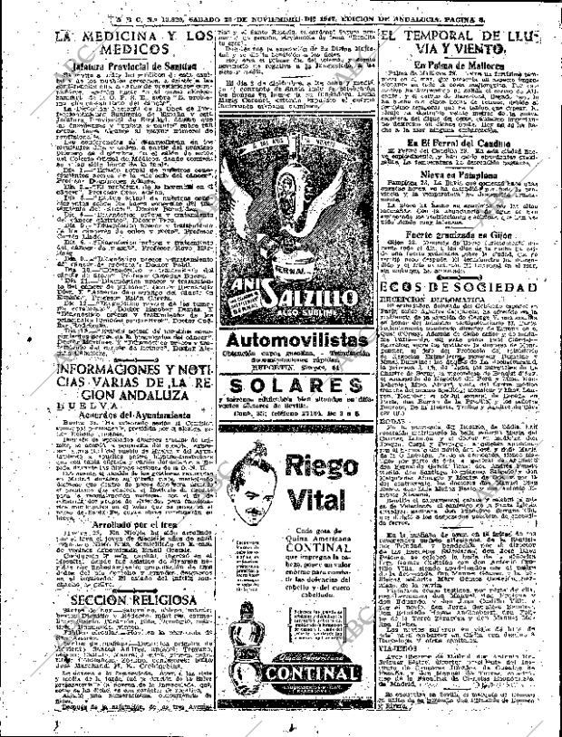 ABC SEVILLA 29-11-1947 página 8