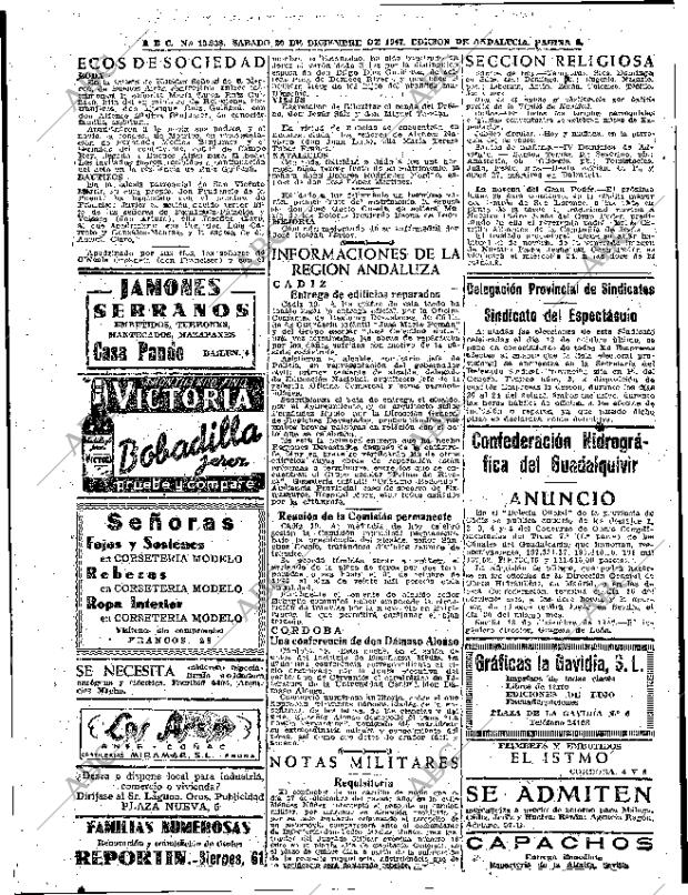 ABC SEVILLA 20-12-1947 página 8