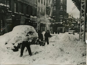 Un aspecto de la ciudad de Nueva York, paralizada a consecuencia de la nevada...