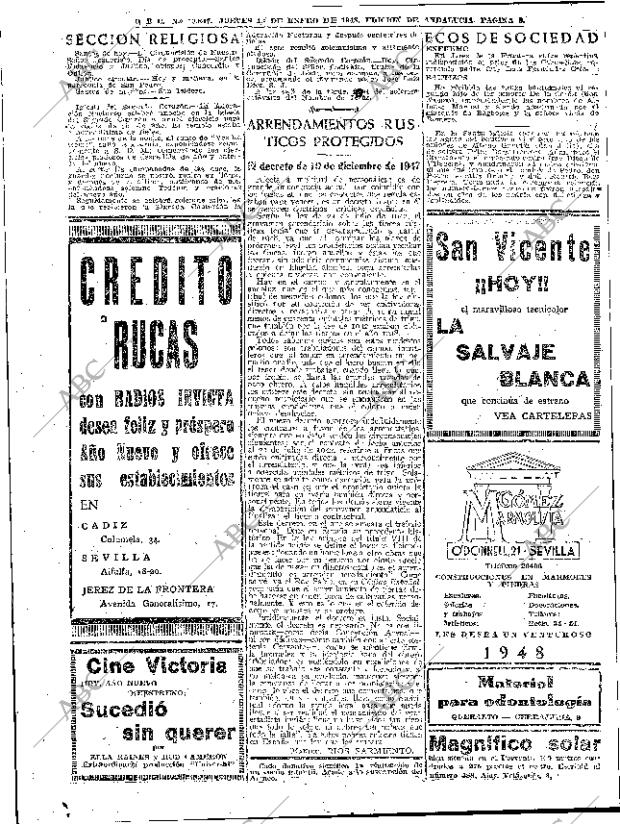 ABC SEVILLA 01-01-1948 página 8