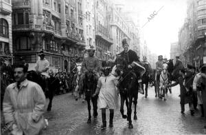 Cabalgata de Reyes Magos celebrada en la mañana del 6 de enero de 1948