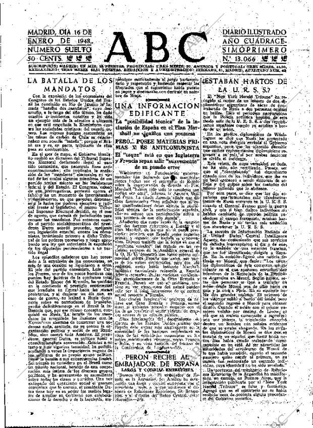 ABC MADRID 16-01-1948 página 7