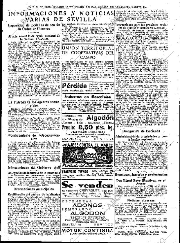 ABC SEVILLA 17-01-1948 página 11