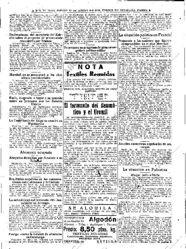 ABC SEVILLA 17-01-1948 página 6