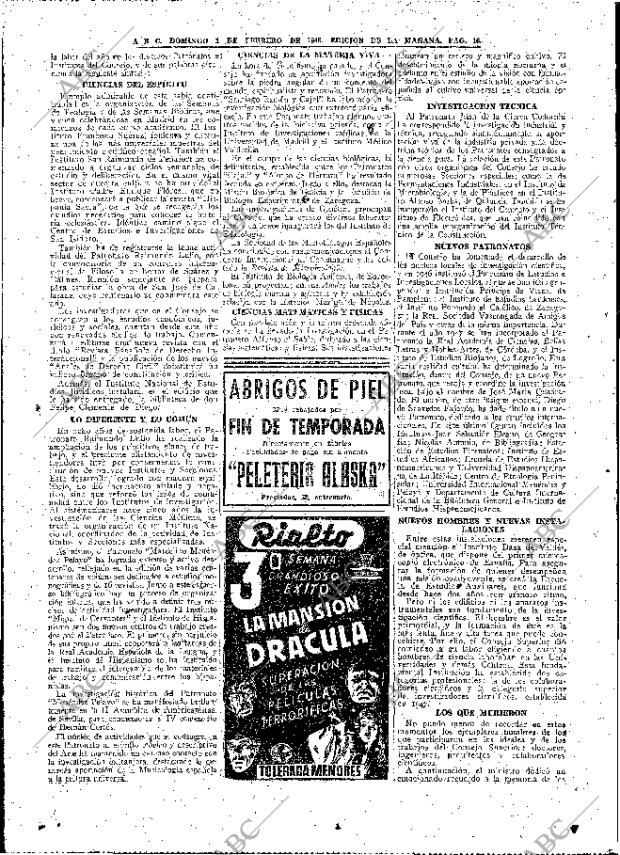 ABC MADRID 01-02-1948 página 16