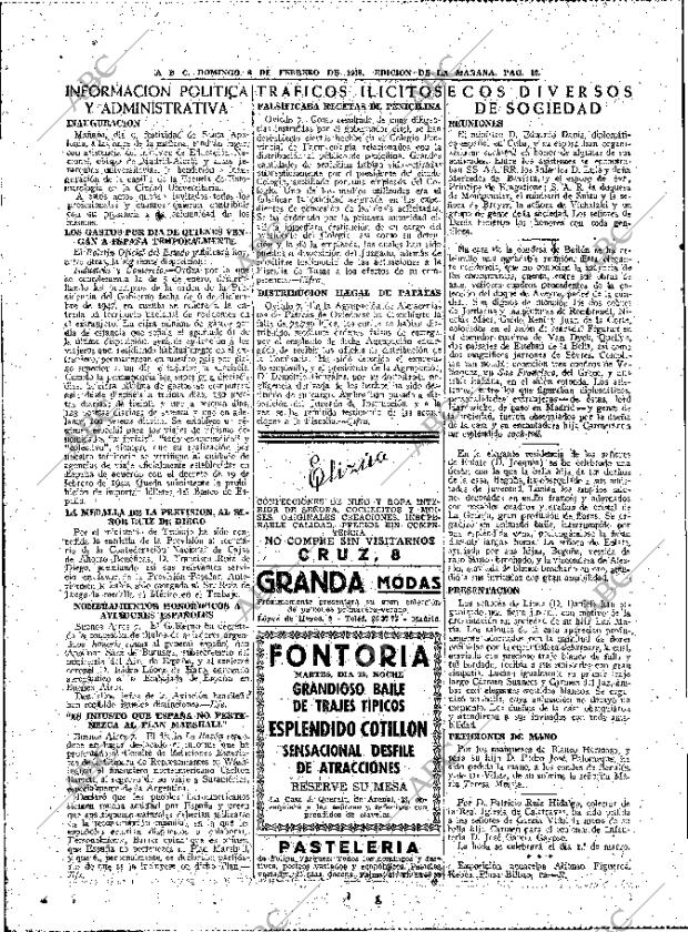 ABC MADRID 08-02-1948 página 16