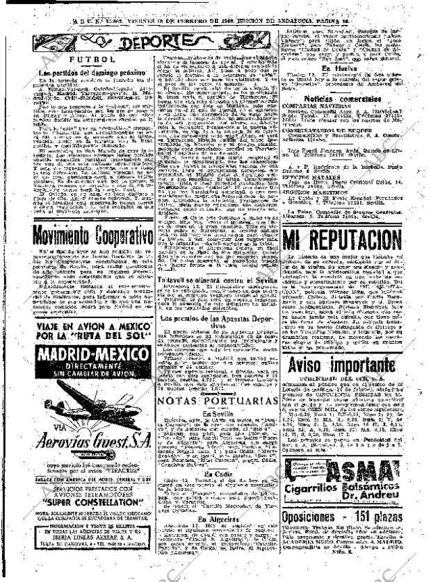 ABC SEVILLA 13-02-1948 página 10