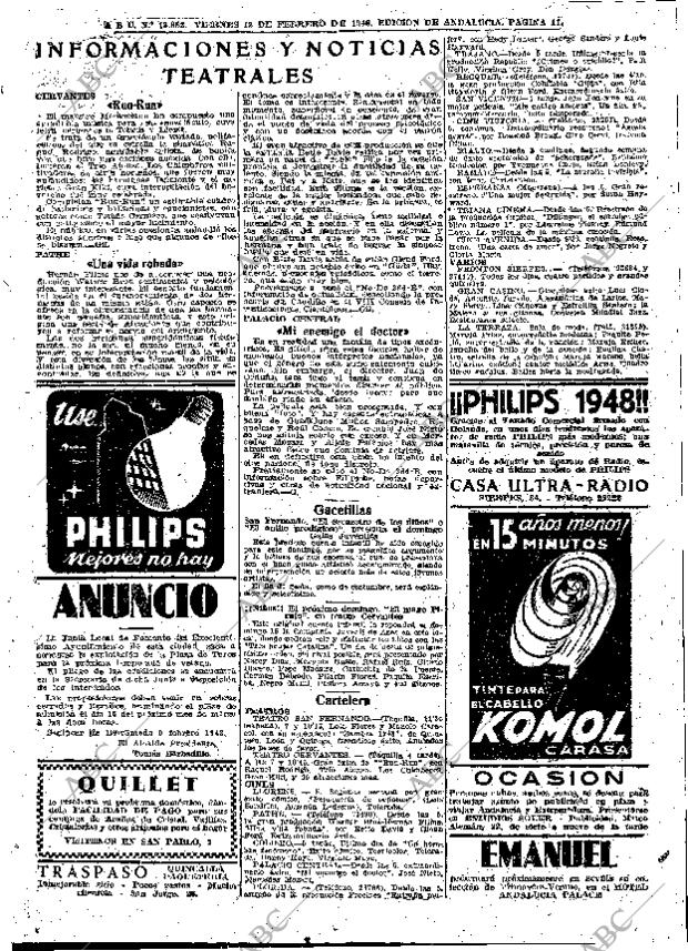 ABC SEVILLA 13-02-1948 página 11