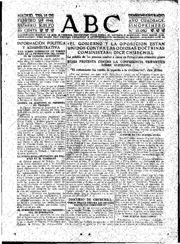 ABC MADRID 15-02-1948 página 15