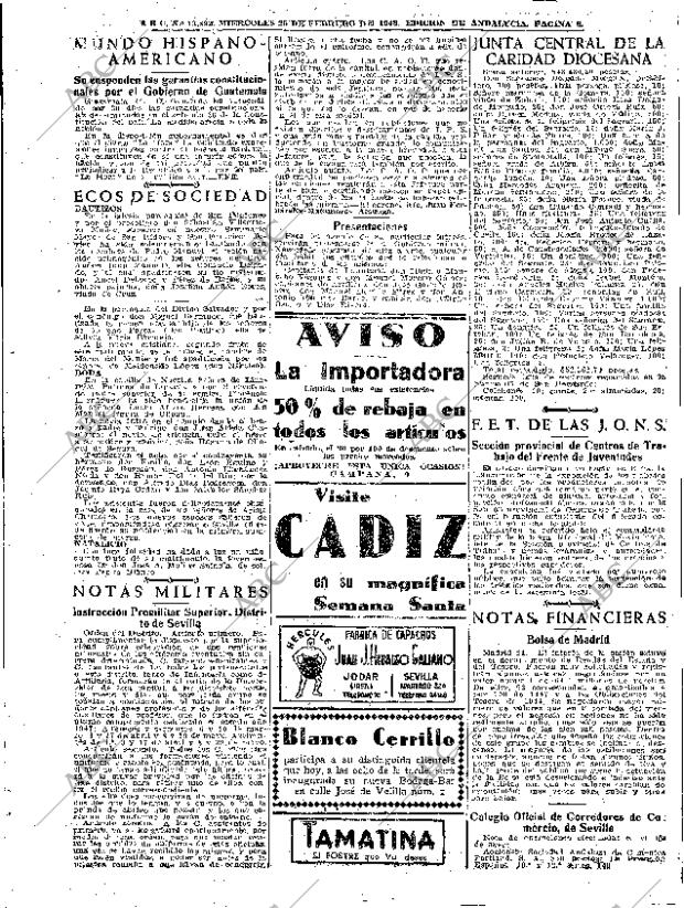 ABC SEVILLA 25-02-1948 página 8