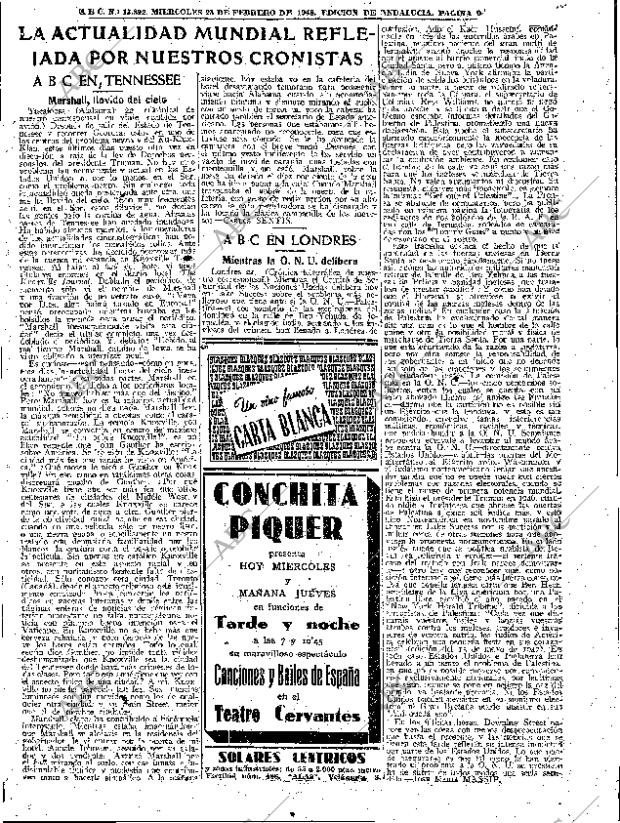 ABC SEVILLA 25-02-1948 página 9