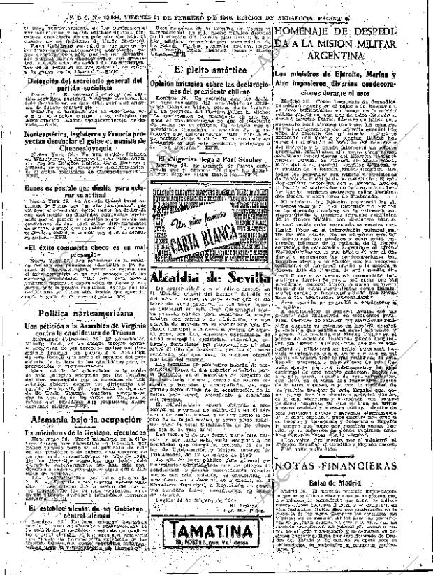 ABC SEVILLA 27-02-1948 página 6