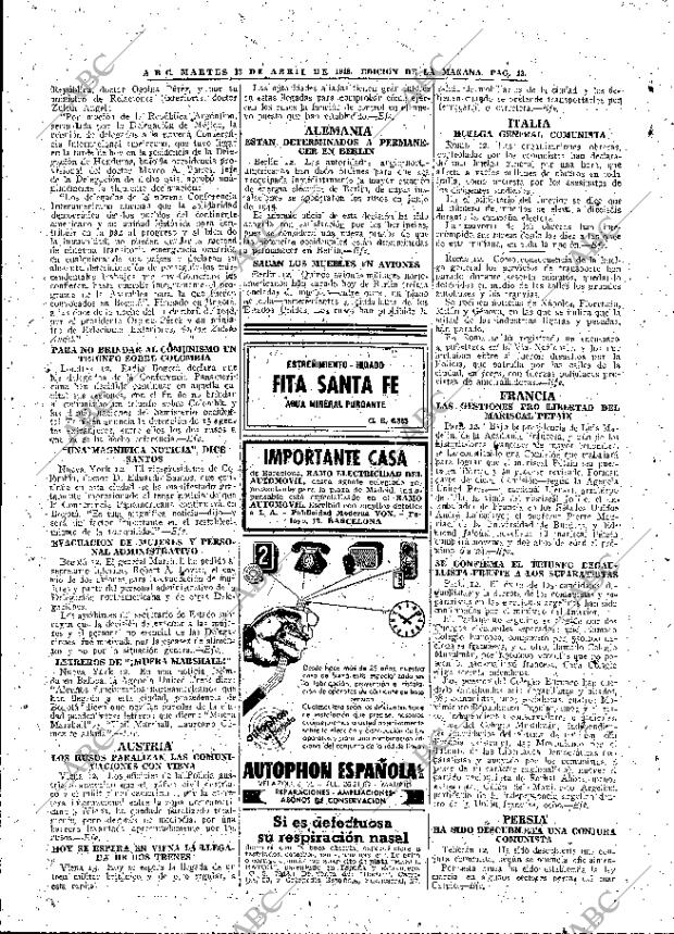 ABC MADRID 13-04-1948 página 13