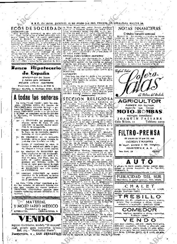 ABC SEVILLA 13-06-1948 página 14