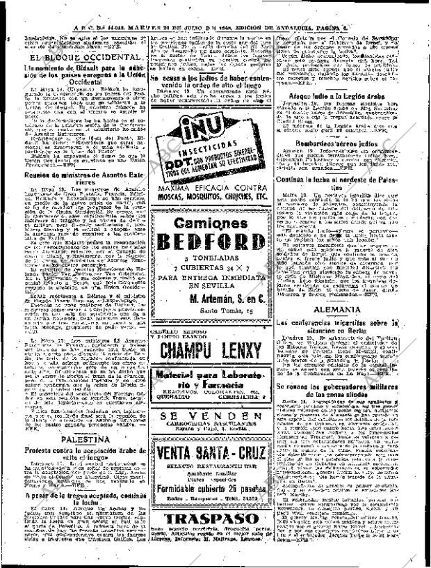 ABC SEVILLA 20-07-1948 página 6