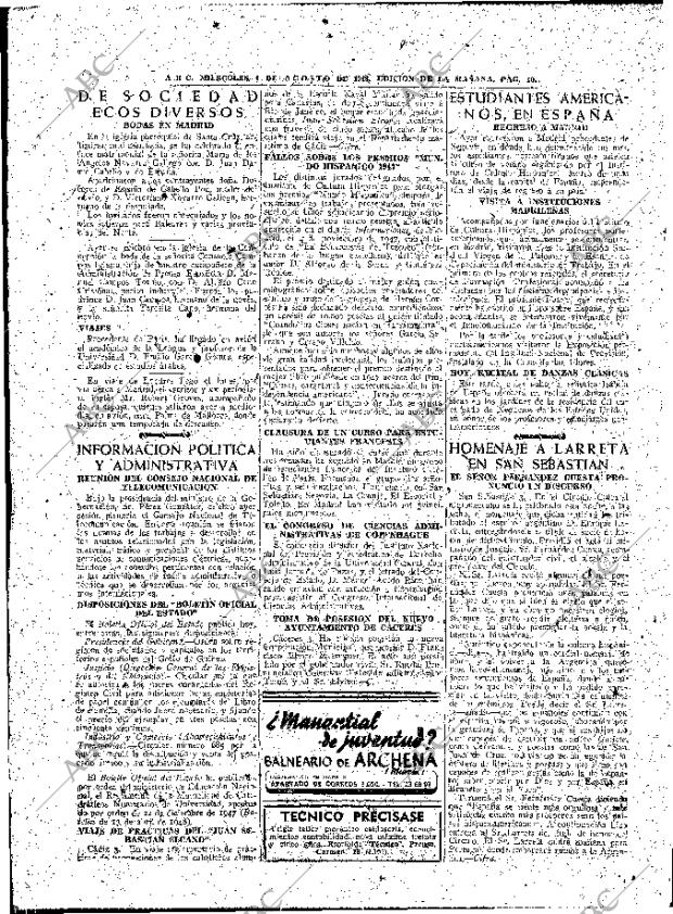 ABC MADRID 04-08-1948 página 10